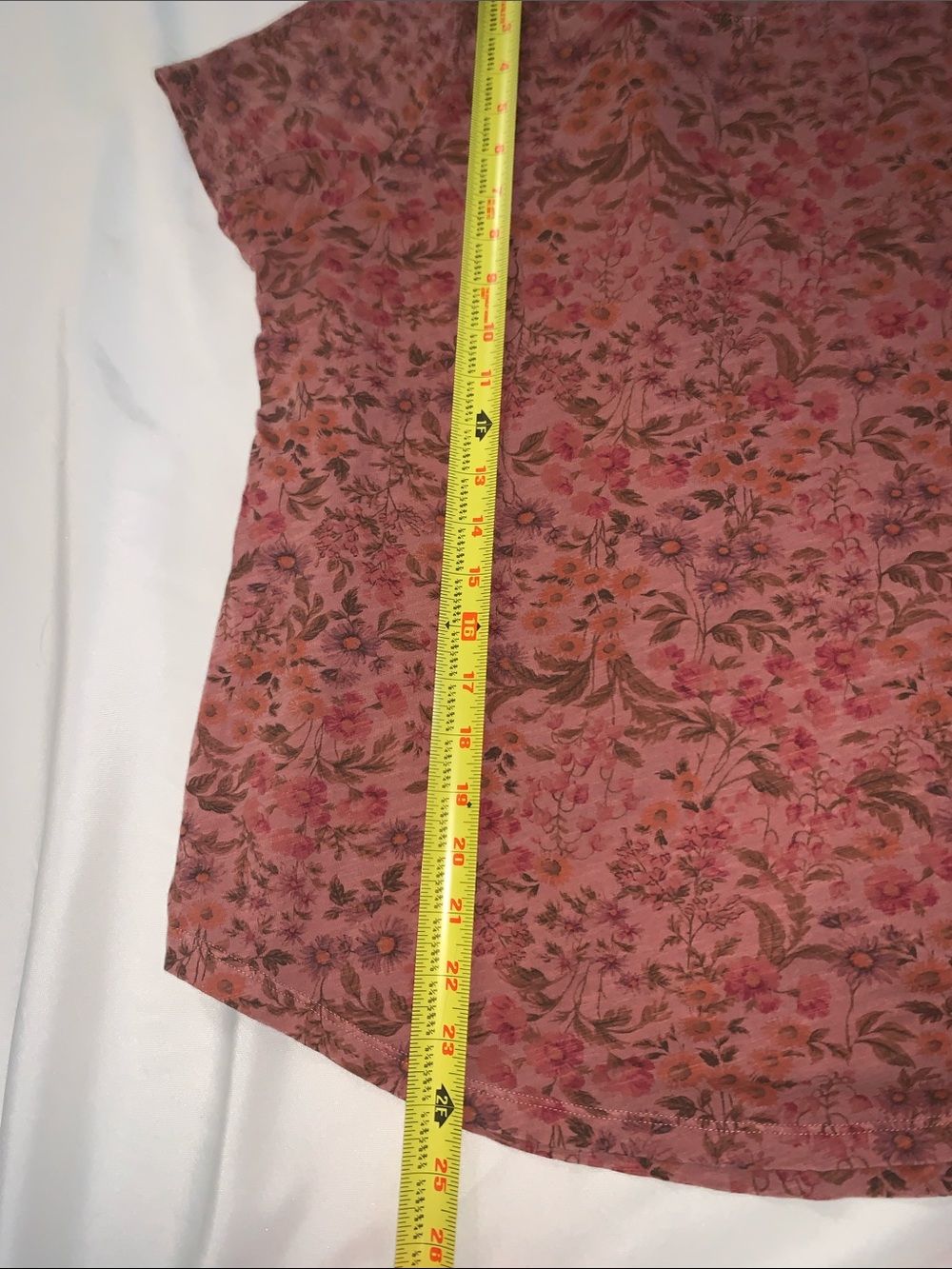 Old Navy Floral Short Sleeve Tops — Rust Red and Dusty Blue - Picture 8 of 9